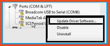 MediaTek USB Driver Manual Update