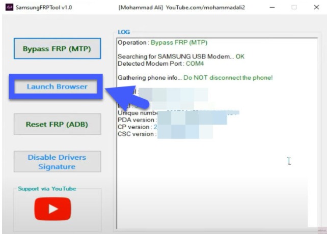 Samsung frp unlock tool