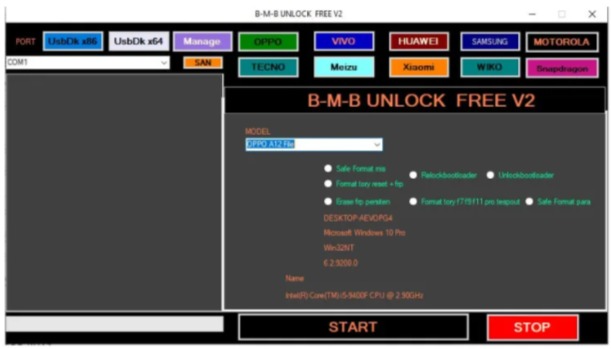 bmb frr tool oppo